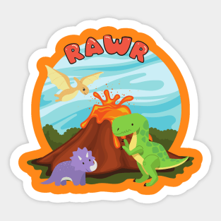 Prehistoric Fury Sticker